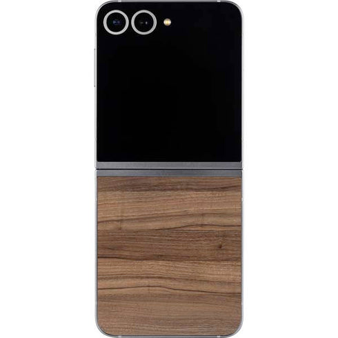 Natural Walnut Wood Galaxy Z Flip6 Skin